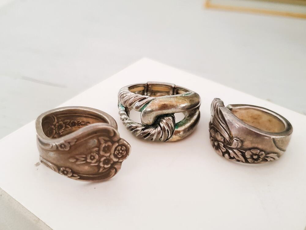 Vintage Oneida Spoon Silver Rings